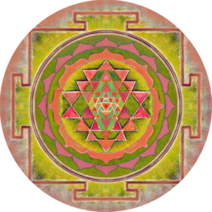Mandala green and pink