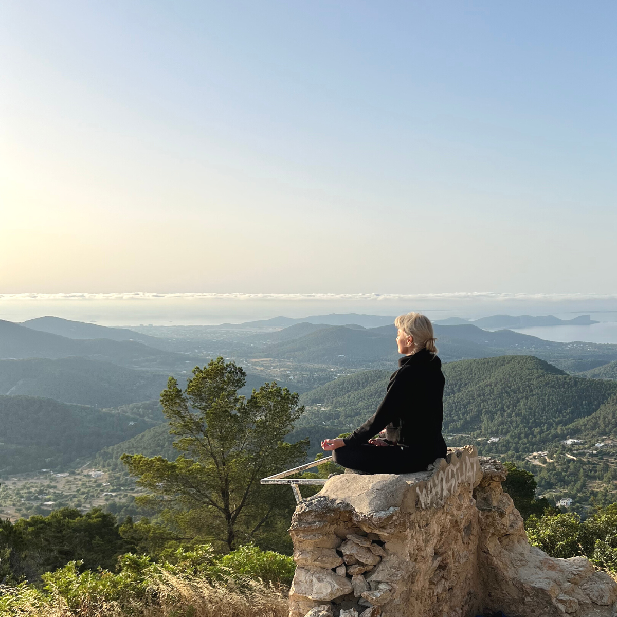 Ami Elsius Meditating in Ibiza