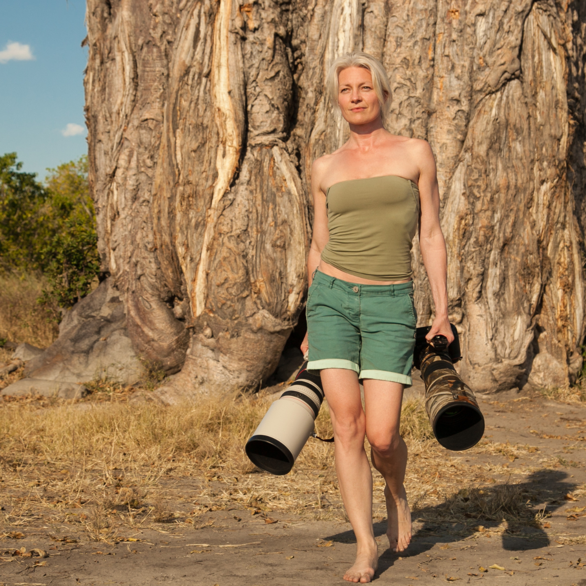 Ami Elsius guiding a photo safari in Botswana